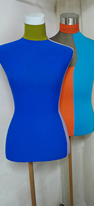 Bright Mannequins in Fashion Design Studio